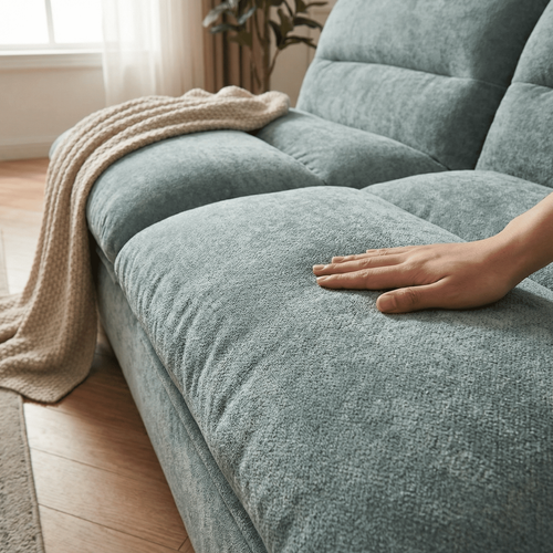 Canapé compressé Salon Séjour Nuvia Double 2 places Vert sauge