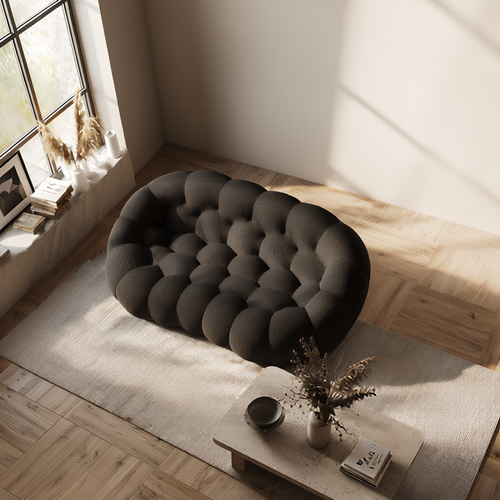 Canapé compressé Cocoon Double 2 places Marron foncé