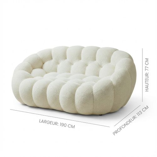 Canapé compressé Cocoon Double 2 places Marron foncé