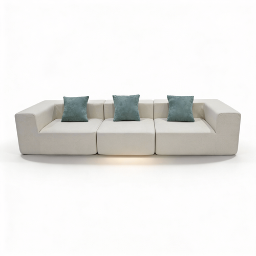 Canapé fixe compressé design Pure 3 places Blanc Vert