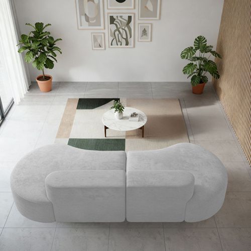 Canapé compressé Fixe Lounge Double 2 places Blanc