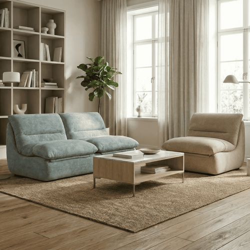 Pack Nuvia Living compressé 3 Places - Sauge Et Sable