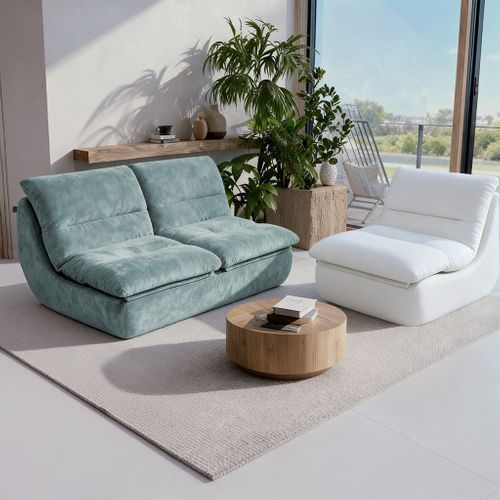 Pack Nuvia Living compressé 3 Places - Sauge Et Blanc