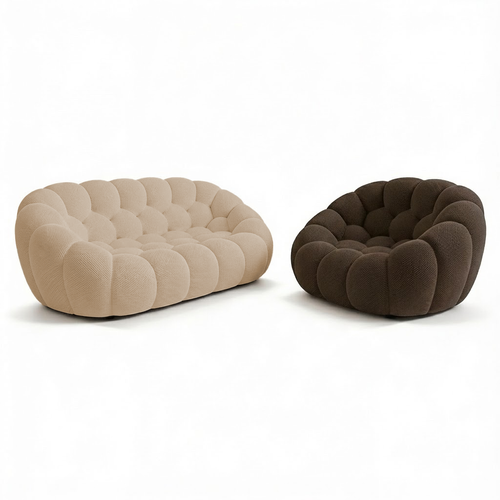Pack Cocoon Canapé Sable compressé + Fauteuil - Chocolat