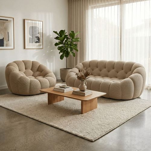 Pack Cocoon compressé Canapé + Fauteuil - Sable