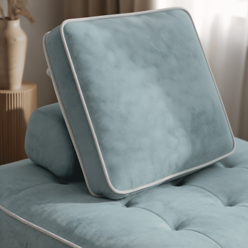 Fauteuil  Compressé Zen 1 Place - Sauge Et Blanc