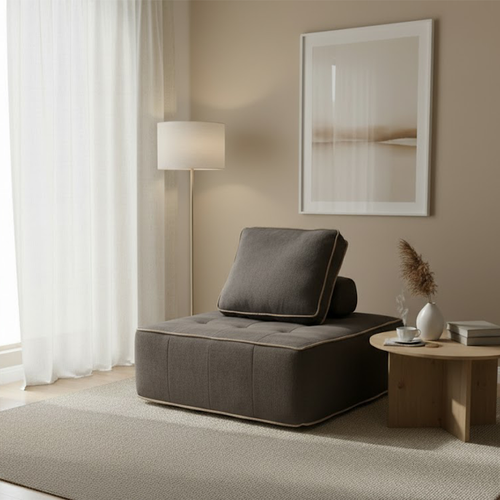 Fauteuil Compressé Zen 1 Place marron/beige