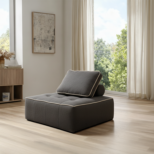 Fauteuil Compressé Zen 1 Place marron/beige