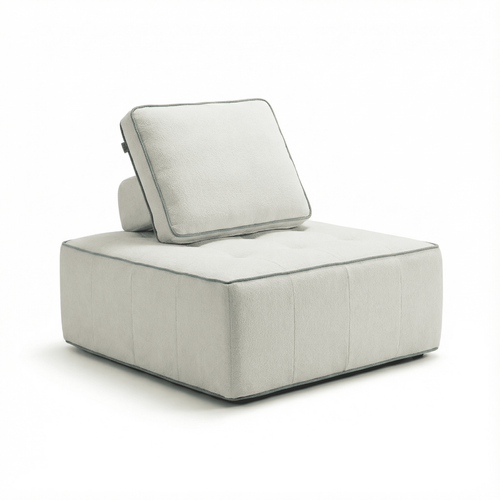 Fauteuil  Compressé Zen 1 Place - Blanc Et Sauge
