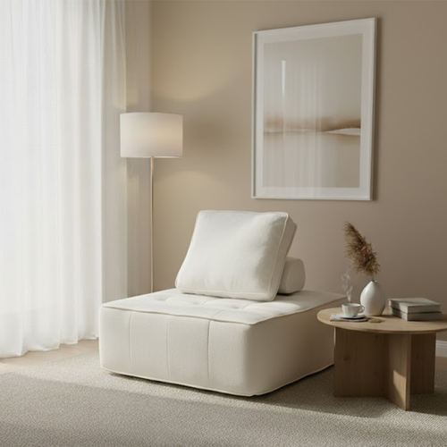 Fauteuil Compressé Zen 1 Place - Blanc