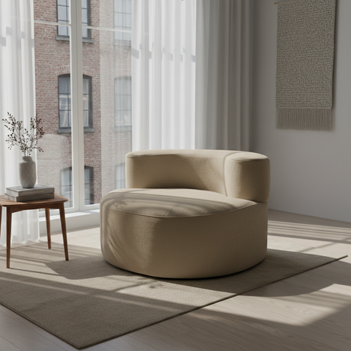 Fauteuil De Salon Compressé Milo 1 Place - Sable