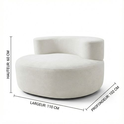 Fauteuil De Salon Compressé Milo 1 Place - Sable