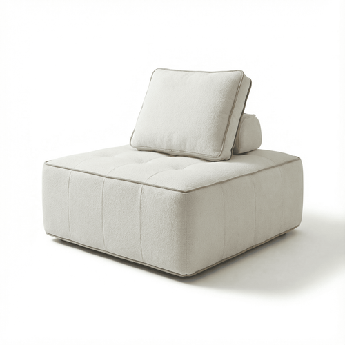 Fauteuil Compressé Zen 1 Place blanc/beige