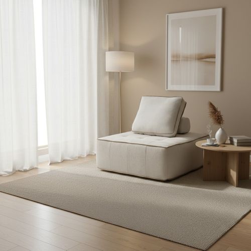 Fauteuil Compressé Zen 1 Place blanc/beige