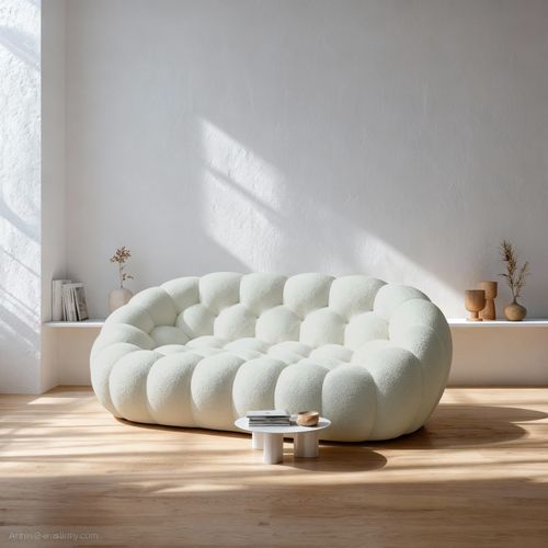 Canapé compressé Cocoon Double 2 places Blanc