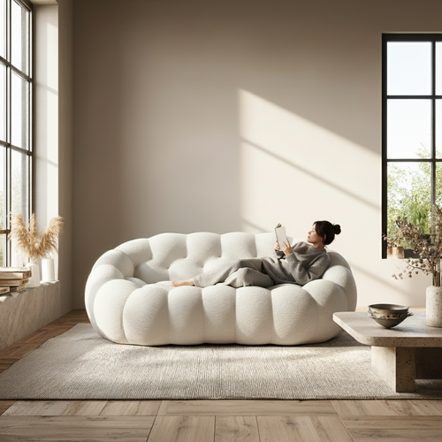 Canapé compressé Cocoon Double 2 places Blanc