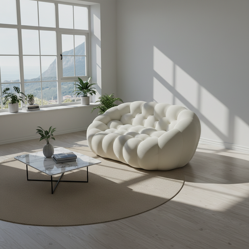 Canapé compressé Cocoon Double 2 places Blanc