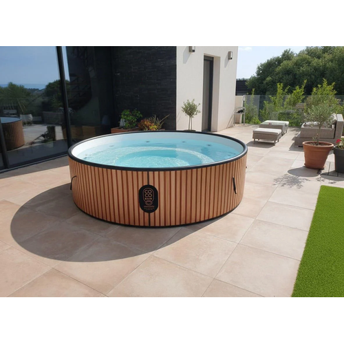 Piscine Copacabanna - Piscine Hors Sol 250cm De Diamètre - Imitation Bois Véritable