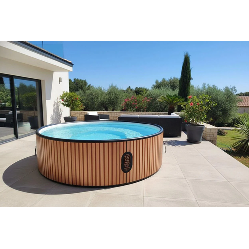 Piscine Copacabanna - Piscine Hors Sol 250cm De Diamètre - Imitation Bois Véritable