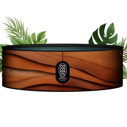 Piscine Maui- Piscine Hors Sol 250cm De Diamètre - Imitation Bois Véritable