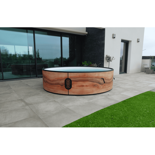 Piscine Aruba - Piscine Hors Sol 250cm De Diamètre - Imitation Bois Véritable