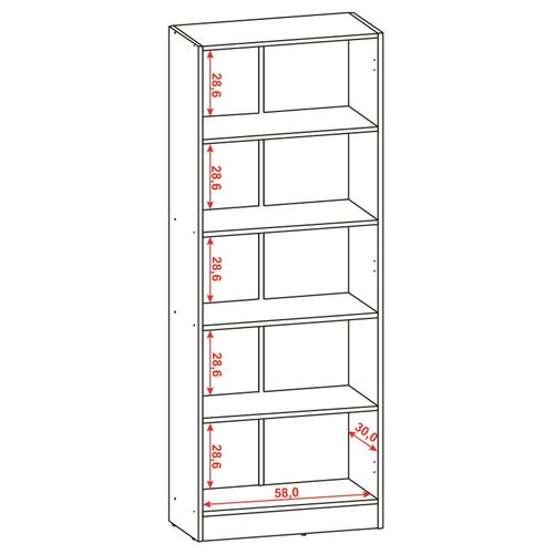 Armoire 2 Portes Blanche Mutifonctions 5 Niches L 61 H 160.6 P 31.8 Cm