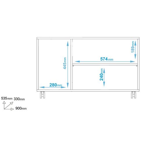 Buffet Meuble De Rangement Blanc 3 Portes Sur Roulettes