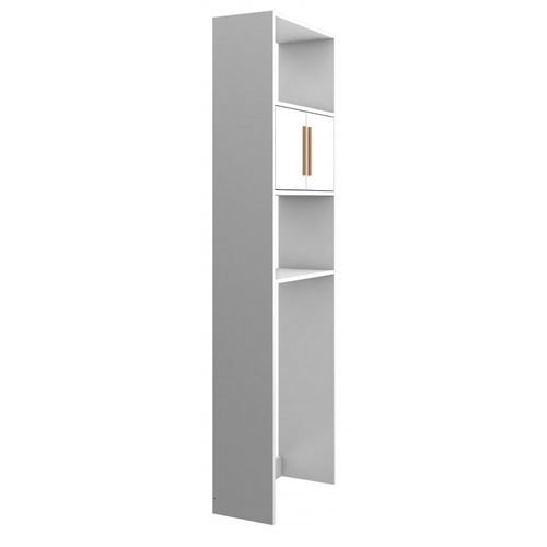 Armoire Wc 2 Portes Blanches 182 Cm 4 Niches