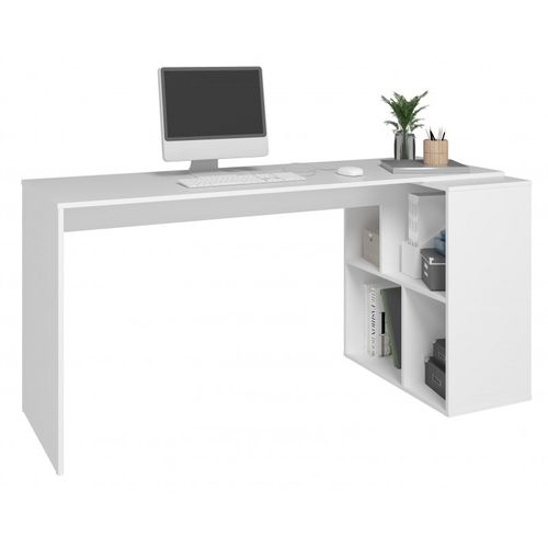 Bureau Et Rayonnage Blanc 4 Niches Office