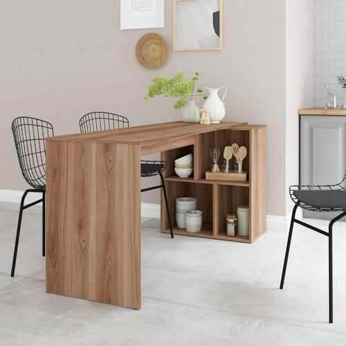 Bureau Et Rayonnage Châtaignier 4 Niches Office