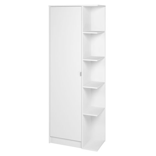 Lingère Meuble à Chaussures 15 Paires 1 Porte 10 Niches Blanc