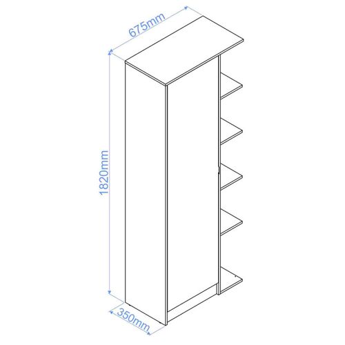 Lingère Meuble à Chaussures 15 Paires 1 Porte 10 Niches Blanc