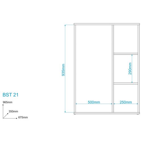 Armoirette 1 Porte 6 Niches 9 Paires Blanc L 67.5 H 96.5 P 35 Cm