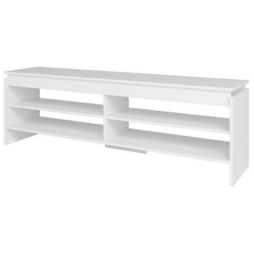 Meuble TV 65 Pouces Blanc 4 Niches 153 Cm