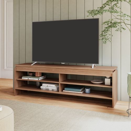 Meuble TV 65 Pouces Châtaignier 4 Niches 153 Cm