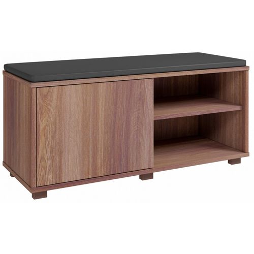 Meuble D'entrée Meuble Bout De Lit 1 Porte 4 Niches Châtaignier L 90 H 42.5 P 35 Cm