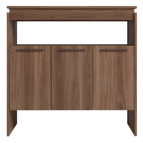 Comptoir Bar 3 Portes 3 Niches Châtaignier Float L 90 H 90 P 29.5 Cm