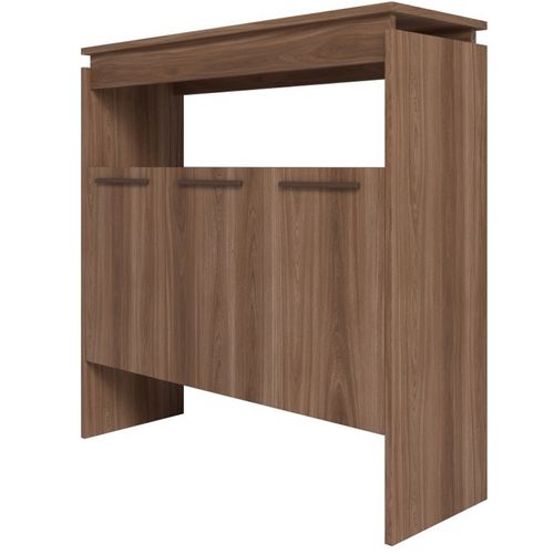 Comptoir Bar 3 Portes 3 Niches Châtaignier Float L 90 H 90 P 29.5 Cm