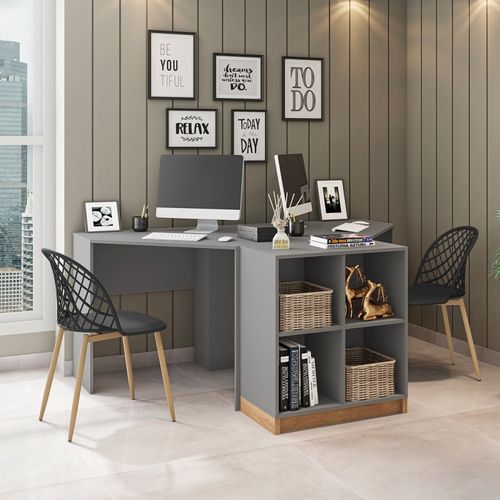 Rayonnage Bas Gris 4 Niches L 68 H 76 P 36 Cm