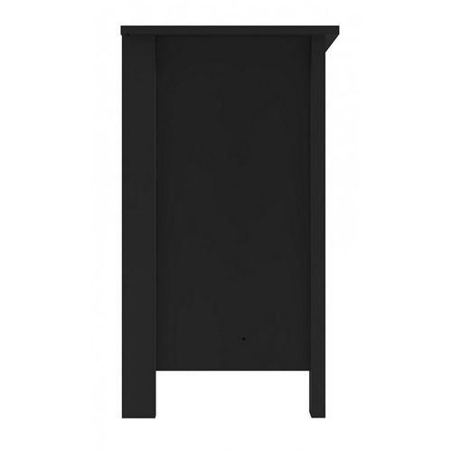 Meuble TV 65 Pouces Noir 4 Niches L 148 H 69.5 P 38.5 Cm