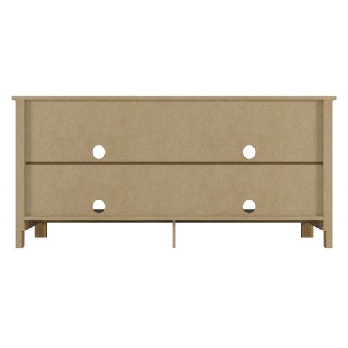 Meuble TV 65 Pouces Maxi Chêne 4 Niches L 148 H 69.5 P 38.5 Cm