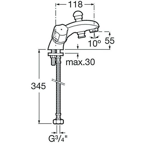 Mélangeur Bain-douche Niagara N Mural Bicommande Sans Raccords - Roca - A5a0269c00