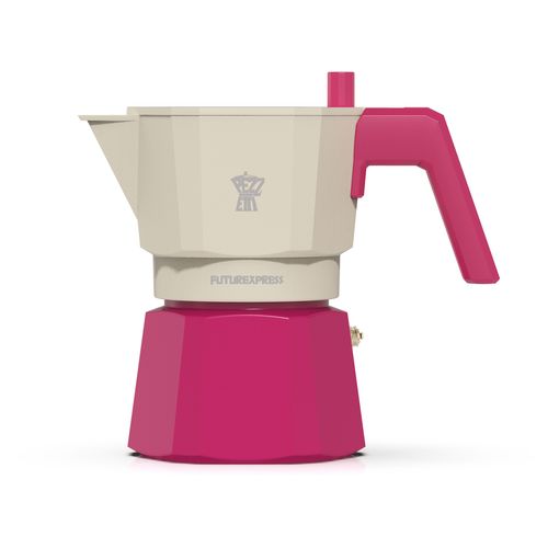 Cafetiere Italienne - Futurexpress - Aluminium - 6 Tasses - Fuschia