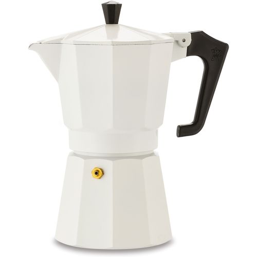 Cafetiere Italienne - Italexpress - Aluminium - 6 Tasses - Blanc