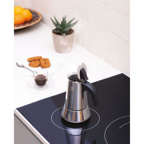 Cafetiere Italienne - Steelexpress - Acier Inoxydable - 6 Tasses - Tous Feux Dont Induction - Argen