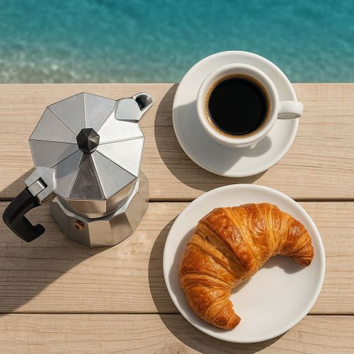 Cafetiere Italienne - Italexpress - Aluminium - 6 Tasses - Inox