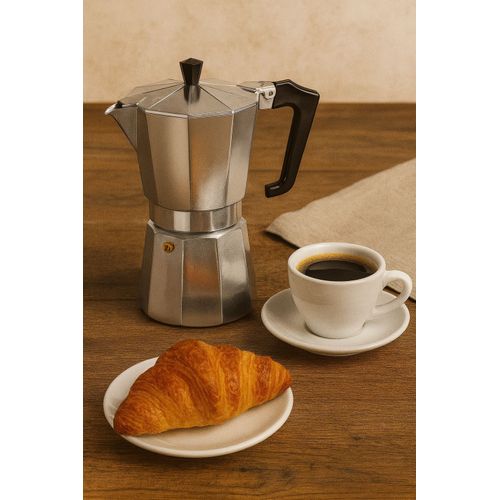 Cafetiere Italienne - Italexpress - Aluminium - 9 Tasses - Inox