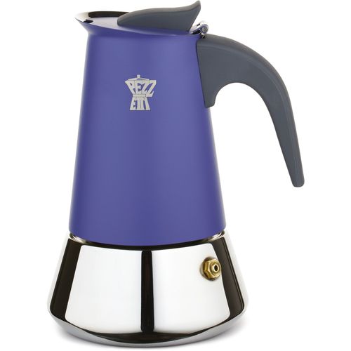 Cafetiere Italienne - Steelexpress - Acier Inoxydable - 6 Tasses - Tous Feux Dont Induction - Bleu