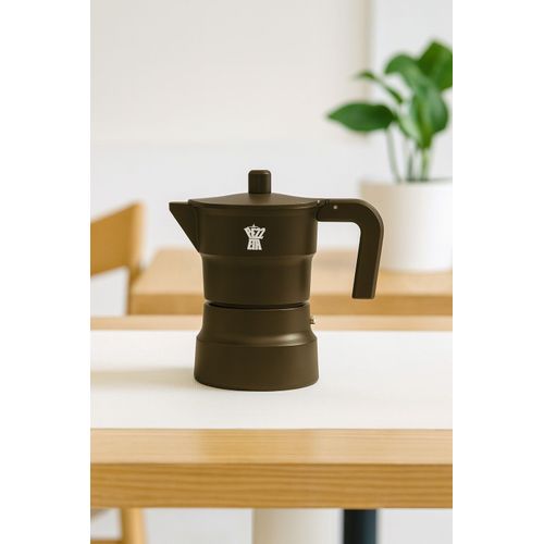 Cafetiere Italienne - Solidexpress - Aluminium - 6 Tasses - Kaki