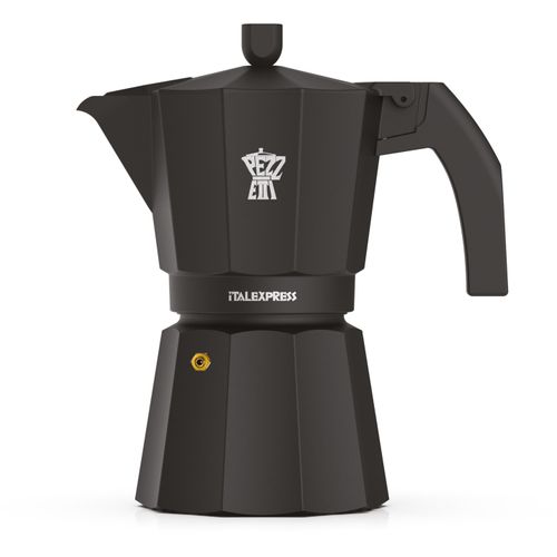 Cafetiere Italienne - Italexpress - Aluminium - 3 Tasses - Noir